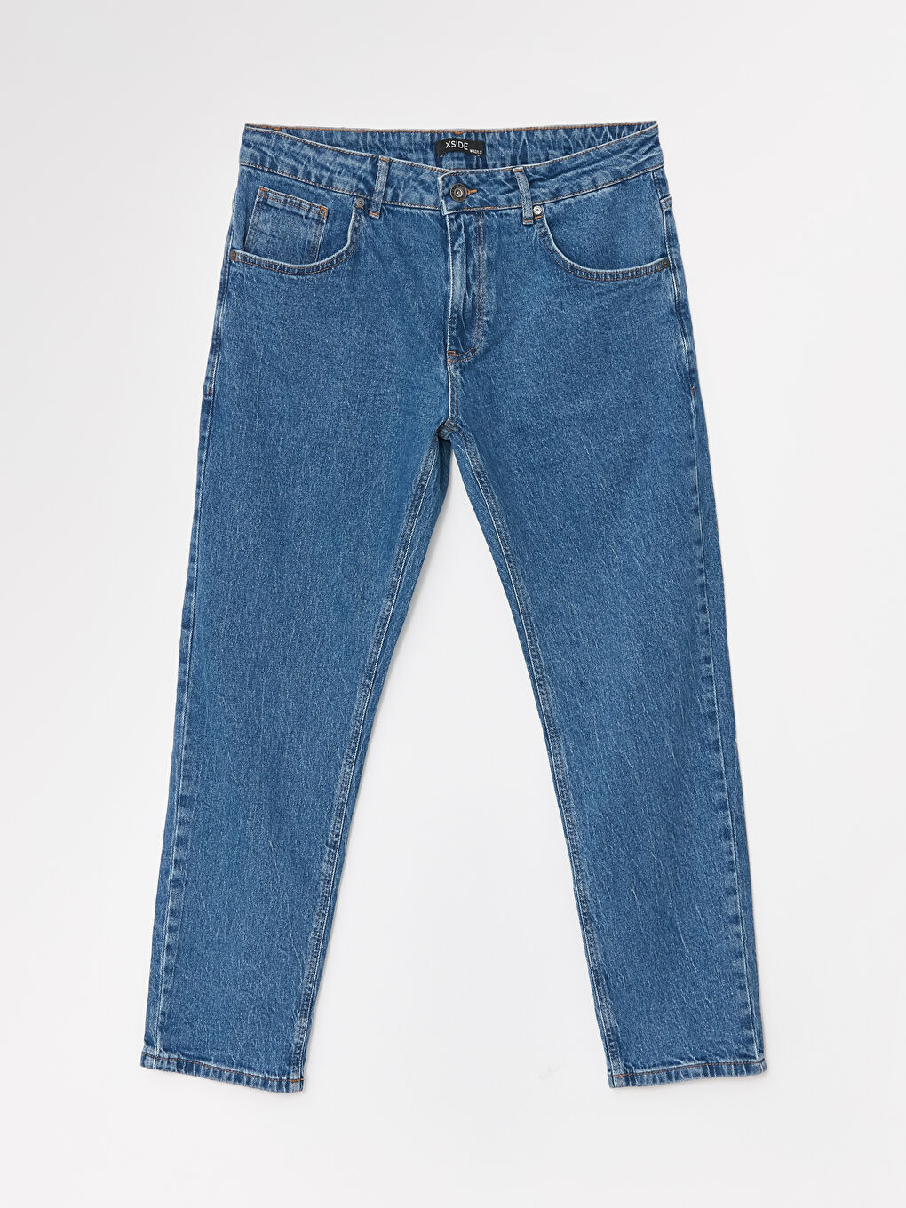 XSIDE Orta Mavı Regular Fit Erkek Jean Pantolon - 5