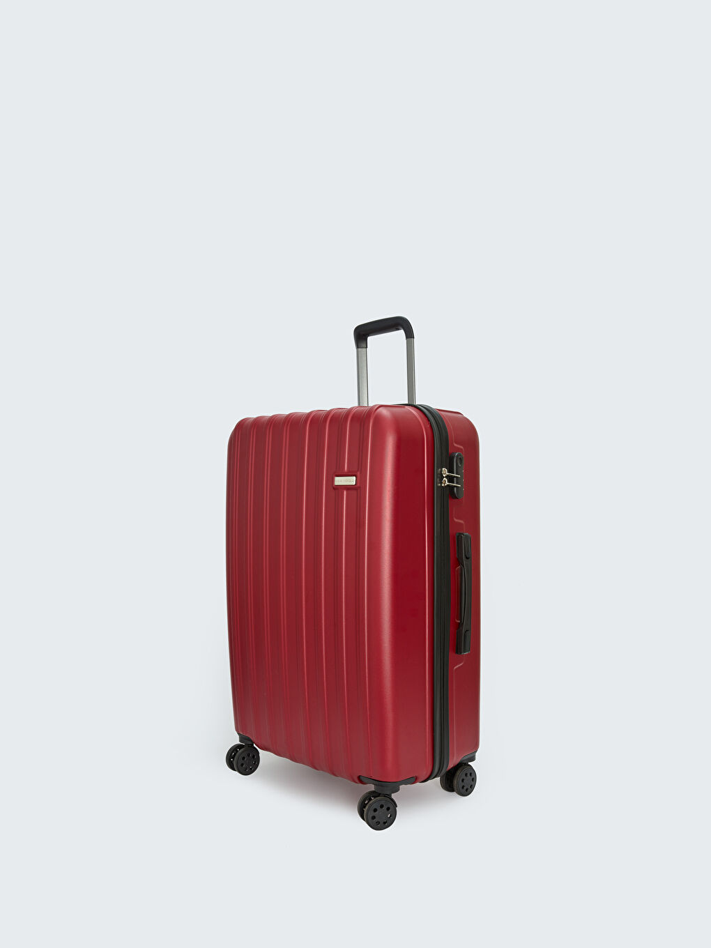 Kırmızı Kilit Detaylı Küçük Boy Valiz-1