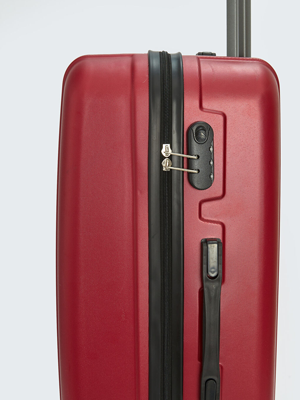 Kırmızı Kilit Detaylı Küçük Boy Valiz-4