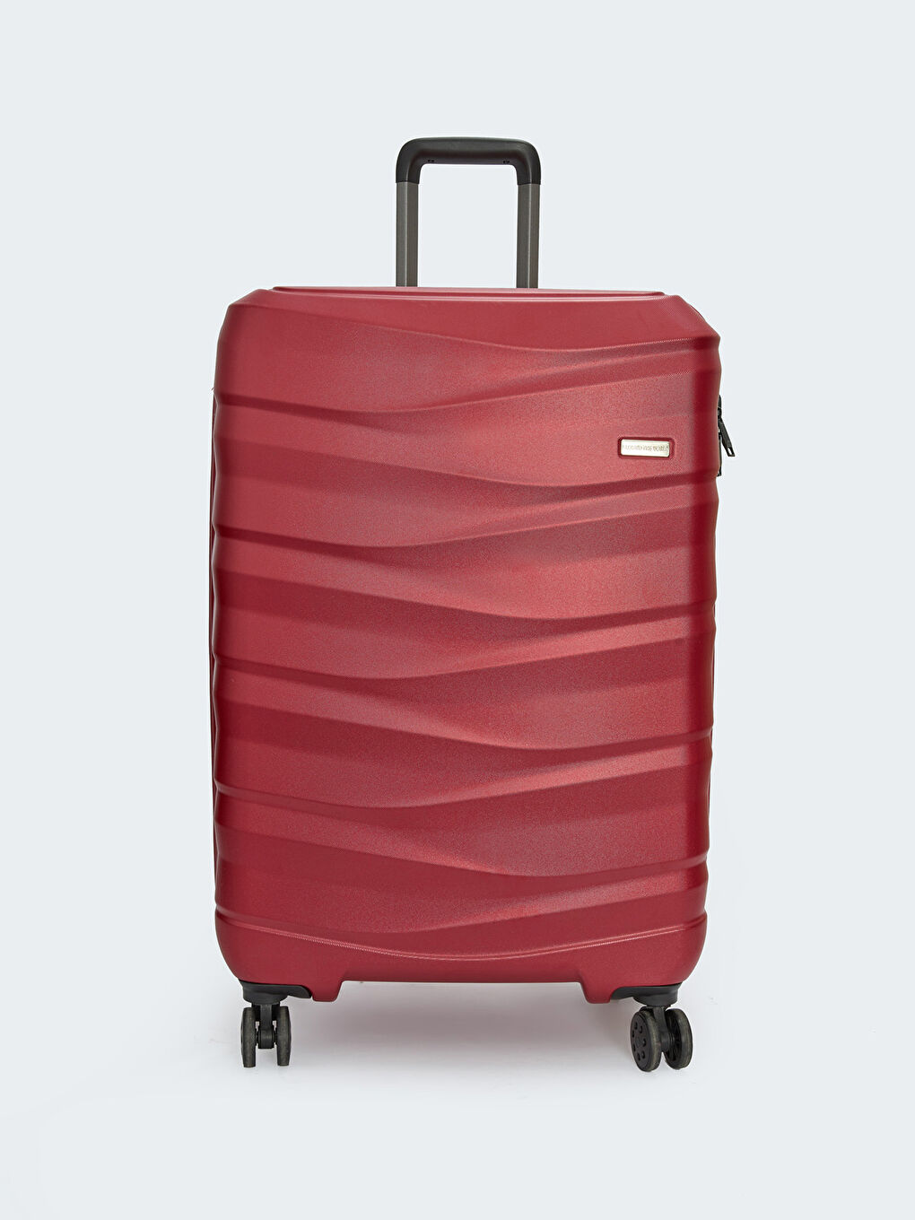 Bordo Kilit Detaylı Büyük Boy Valiz