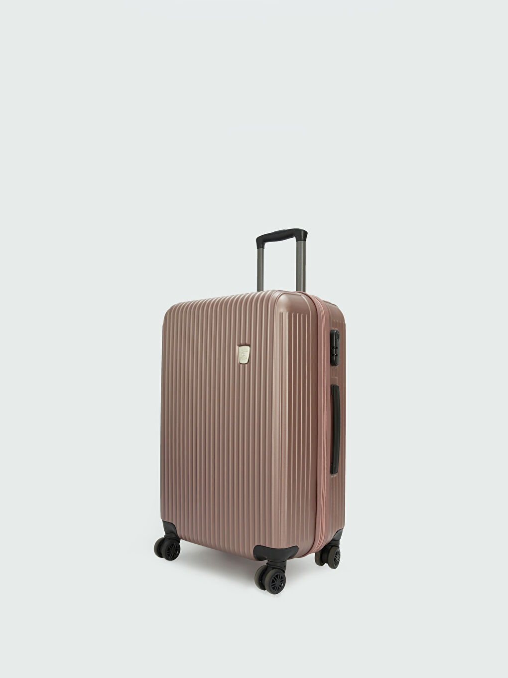 Pembe Kilit Detaylı Küçük Boy Valiz-1