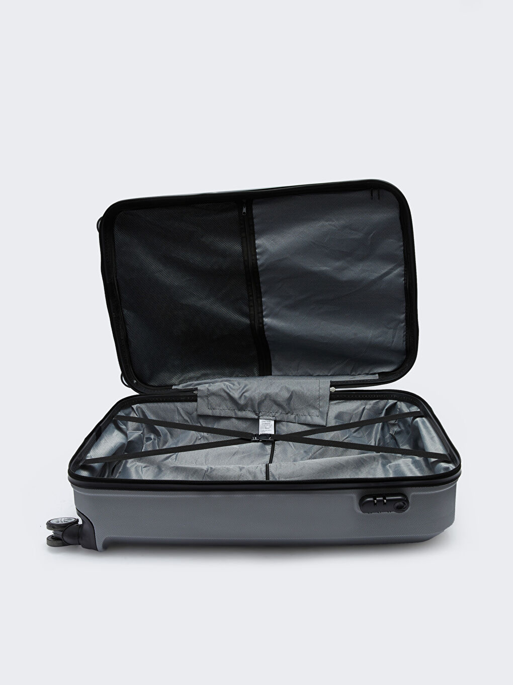 Gri Kilit Detaylı Küçük Boy Valiz-2