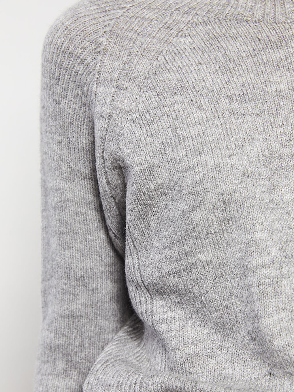 Crew Neck Plain Long Sleeve Women's Knitwear Sweater-3