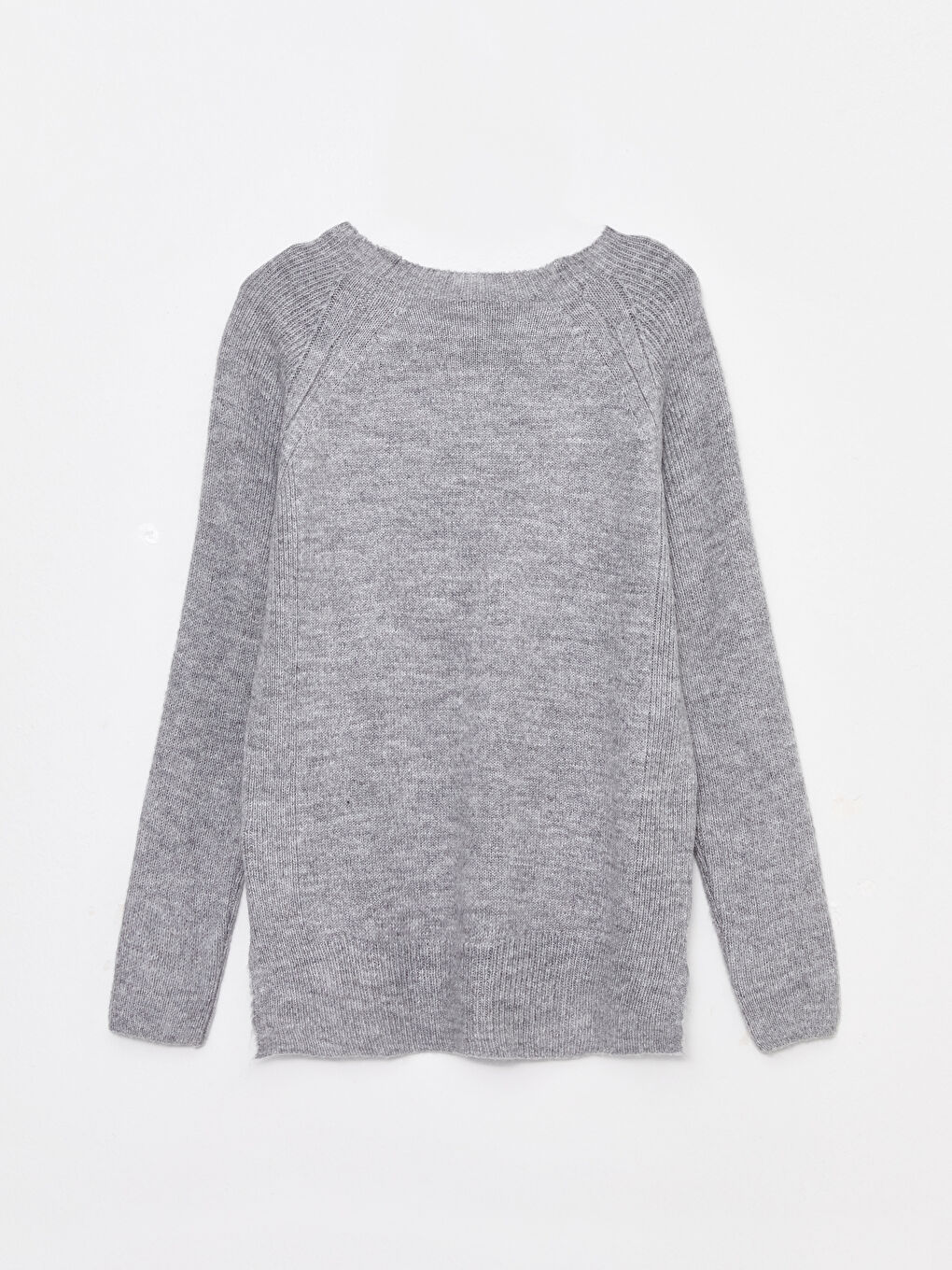 Crew Neck Plain Long Sleeve Women's Knitwear Sweater-6