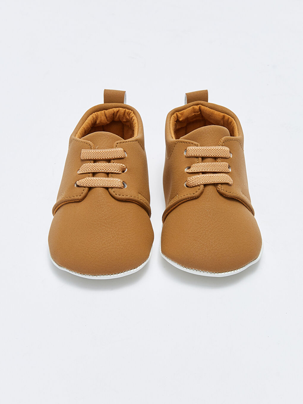 Deri Görünümlü Bağcıklı Erkek Bebek Yürüme Öncesi Ayakkabı-2