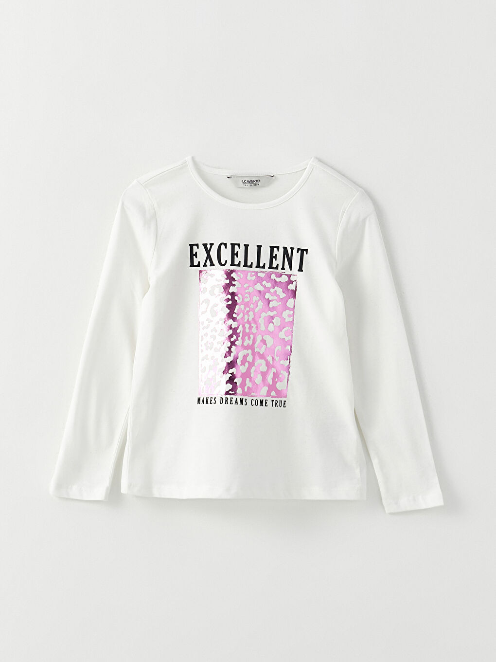 LCW Kids Crew Neck Printed Long Sleeve Girls' T-Shirt -W2GV57Z4-FDH