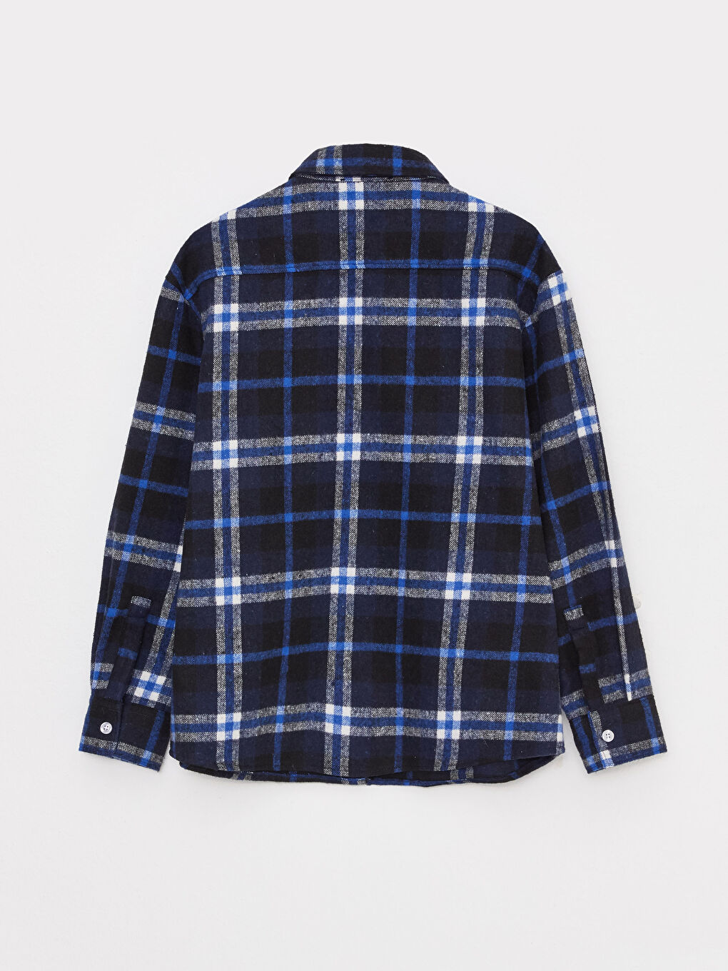 Plaid Long Sleeve Oxford Women's Shirt Jacket-6