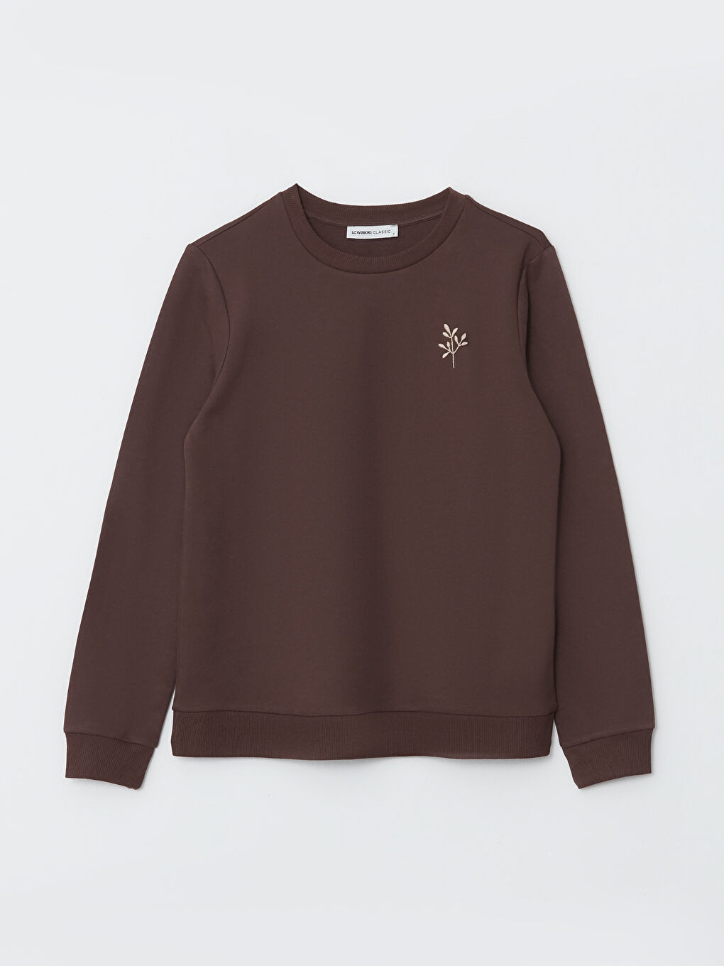 Crew Neck Embroidered Long Sleeve Women's Sweatshirt-5
