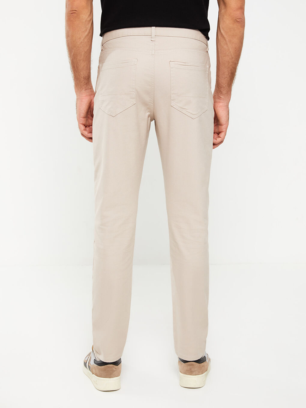 Bej Standart Kalıp Erkek Pantolon-4