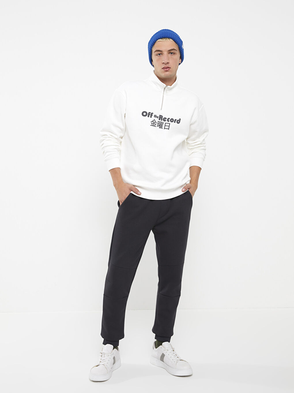 Стандартты пішім ерлерге арналған қалың джоггер спорттық шалбары-1