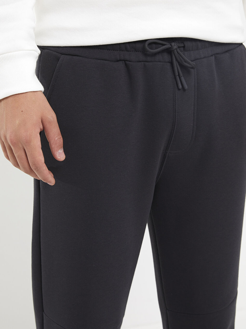 Стандартты пішім ерлерге арналған қалың джоггер спорттық шалбары-3