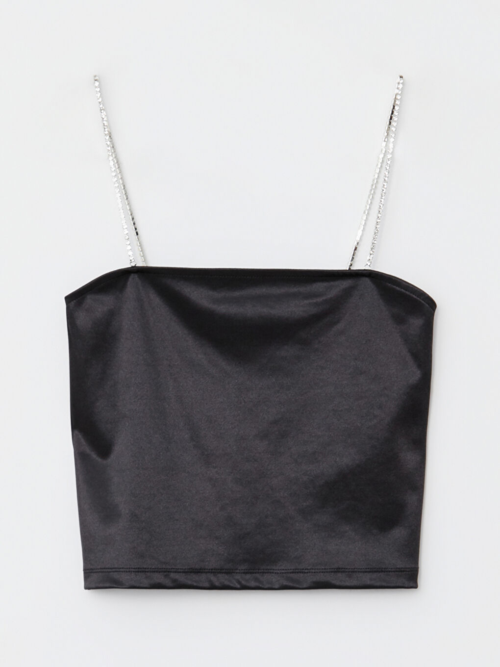 Siyah Kadın Kare Yaka Düz Atlet-8