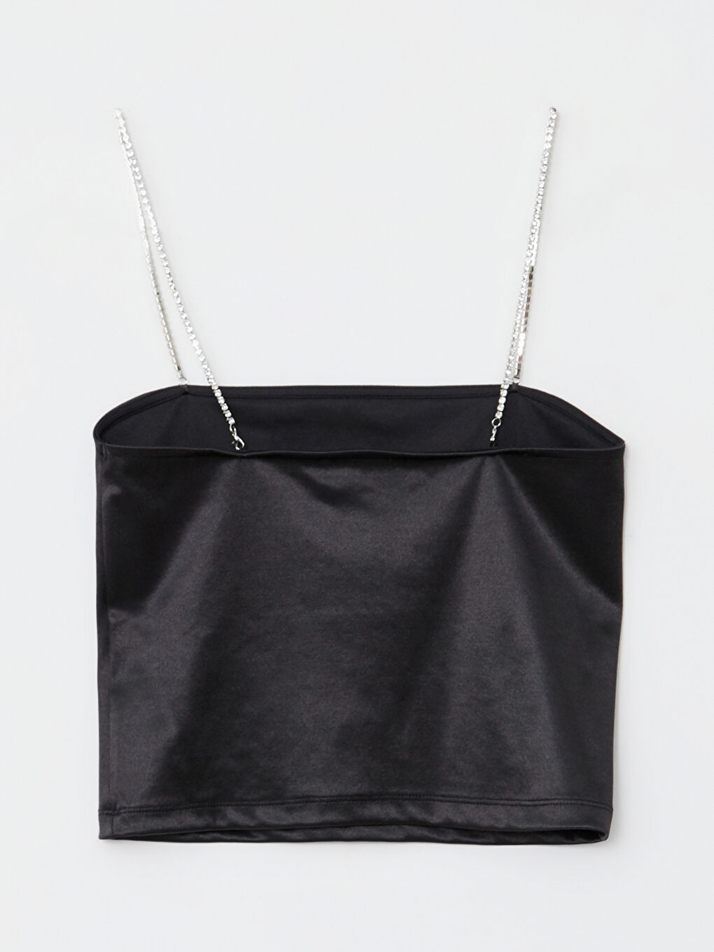 Siyah Kadın Kare Yaka Düz Atlet-9