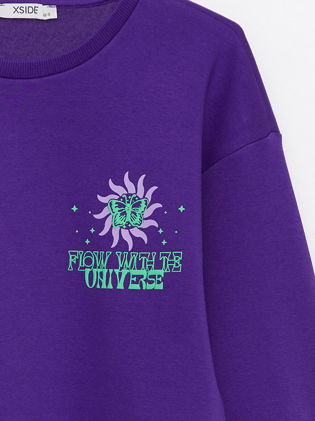 XSIDE Crew Neck Printed Women's Thick Sweatshirt -W2H029Z8