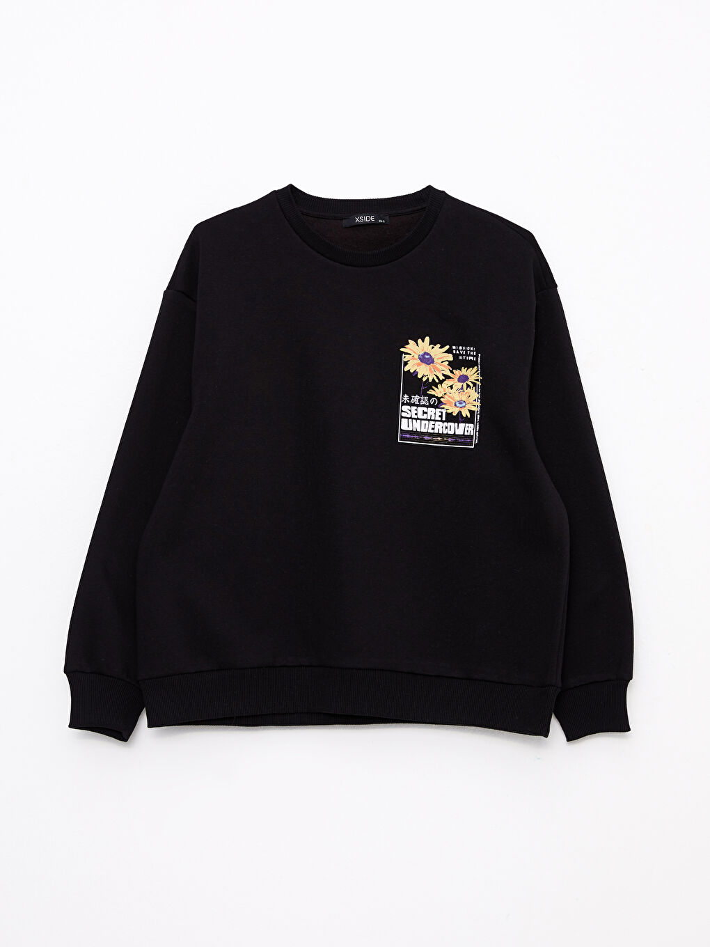 Crew Neck Printed Women's Thick Sweatshirt-6