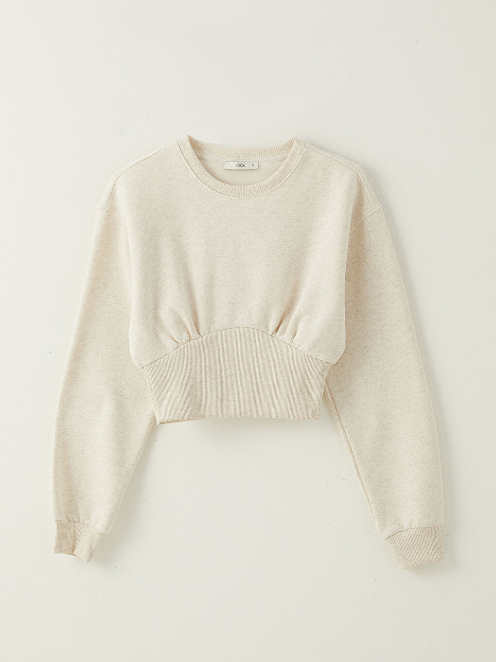 XSIDE Rundhalsausschnitt Schlichtes Dickes Sweatshirt für Damen -W2H032Z8-RW0