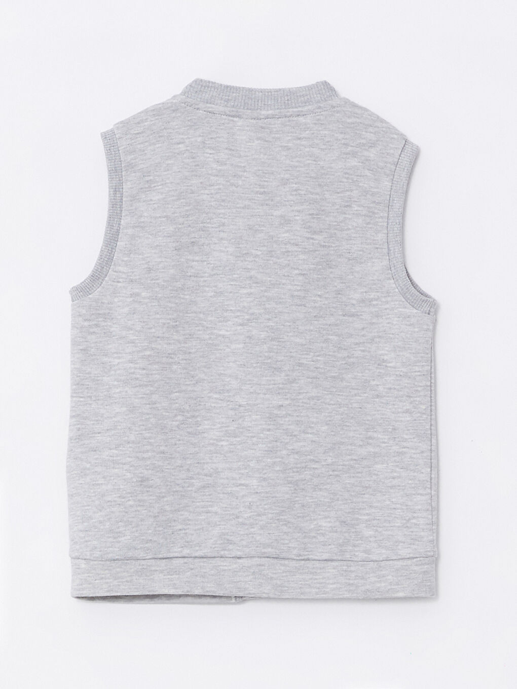 Gri Bisiklet Yaka Kız Bebek Yelek-1