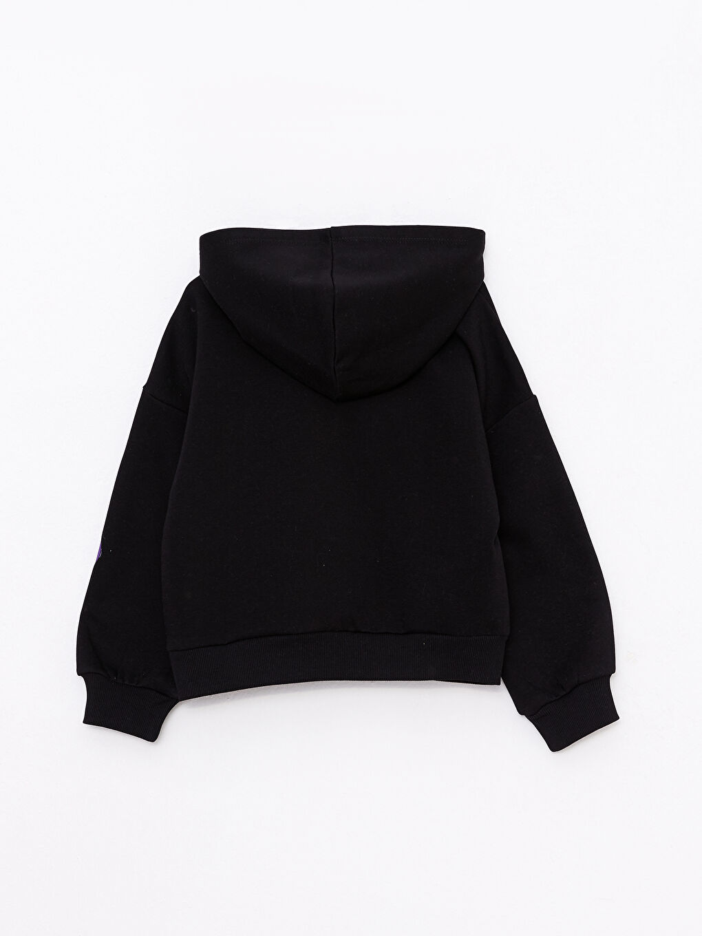 Siyah Kapüşonlu K-Pop Baskılı Uzun Kollu Kız Çocuk Sweatshirt-1