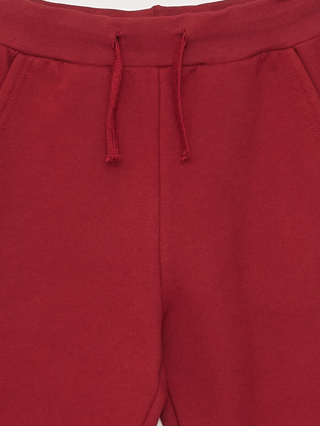 Bordo Beli Lastikli Basic Erkek Çocuk Jogger Eşofman Altı-2
