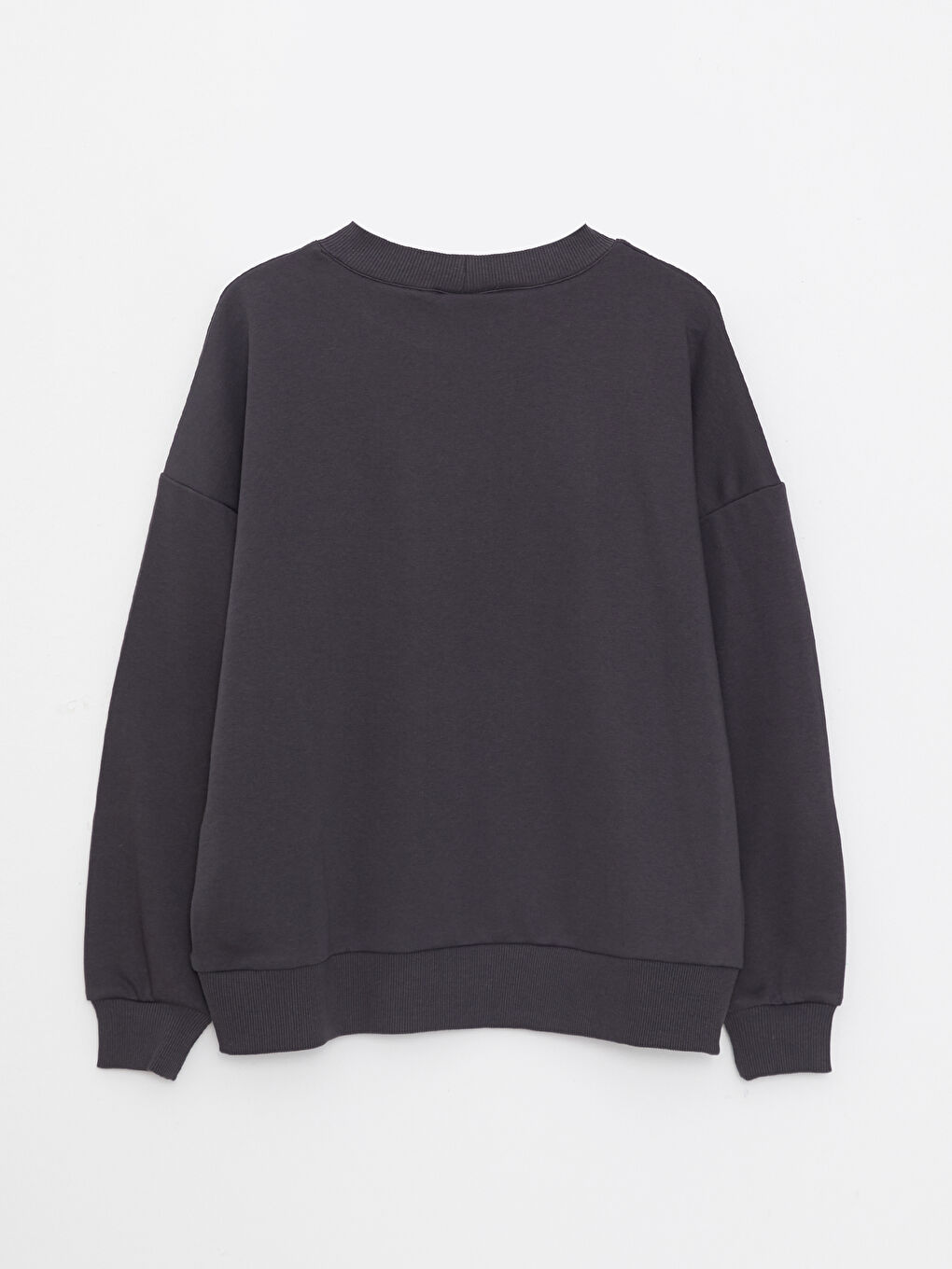 سويت شيرت كم طويل مطبوع بياقة دائرية للسيدات-5