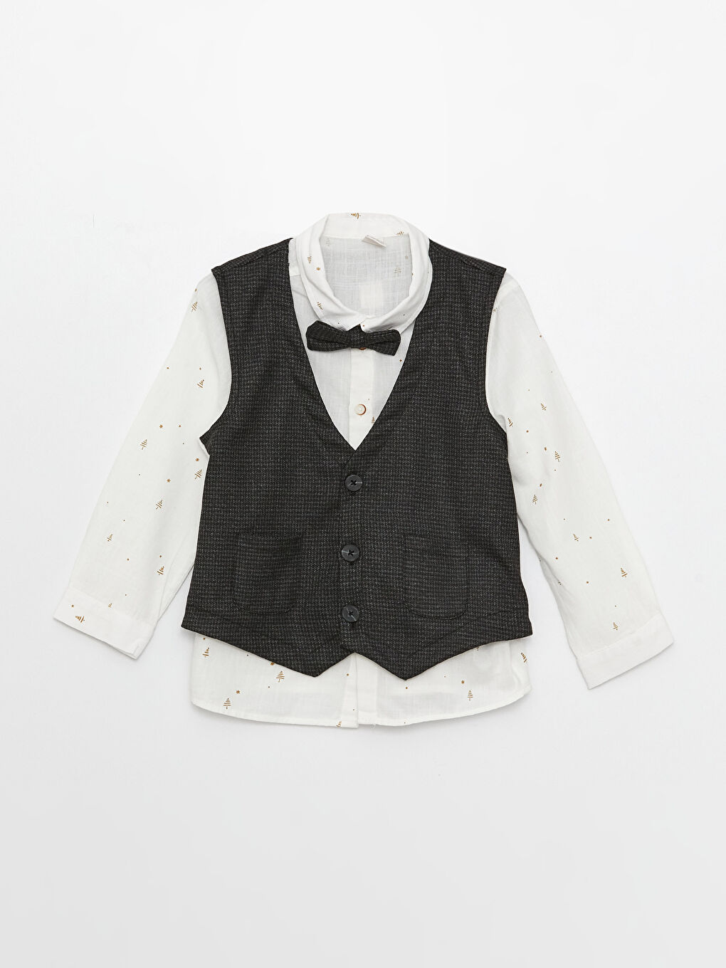 Beyaz Basic Erkek Çocuk Takım Elbise-1