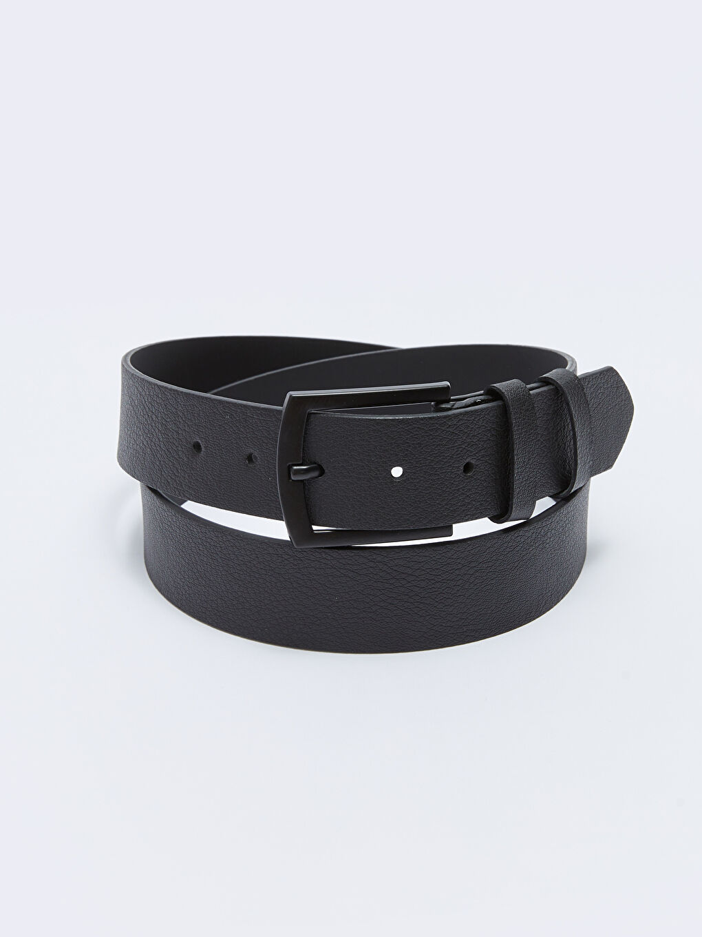 Siyah Deri Görünümlü Erkek Kemer