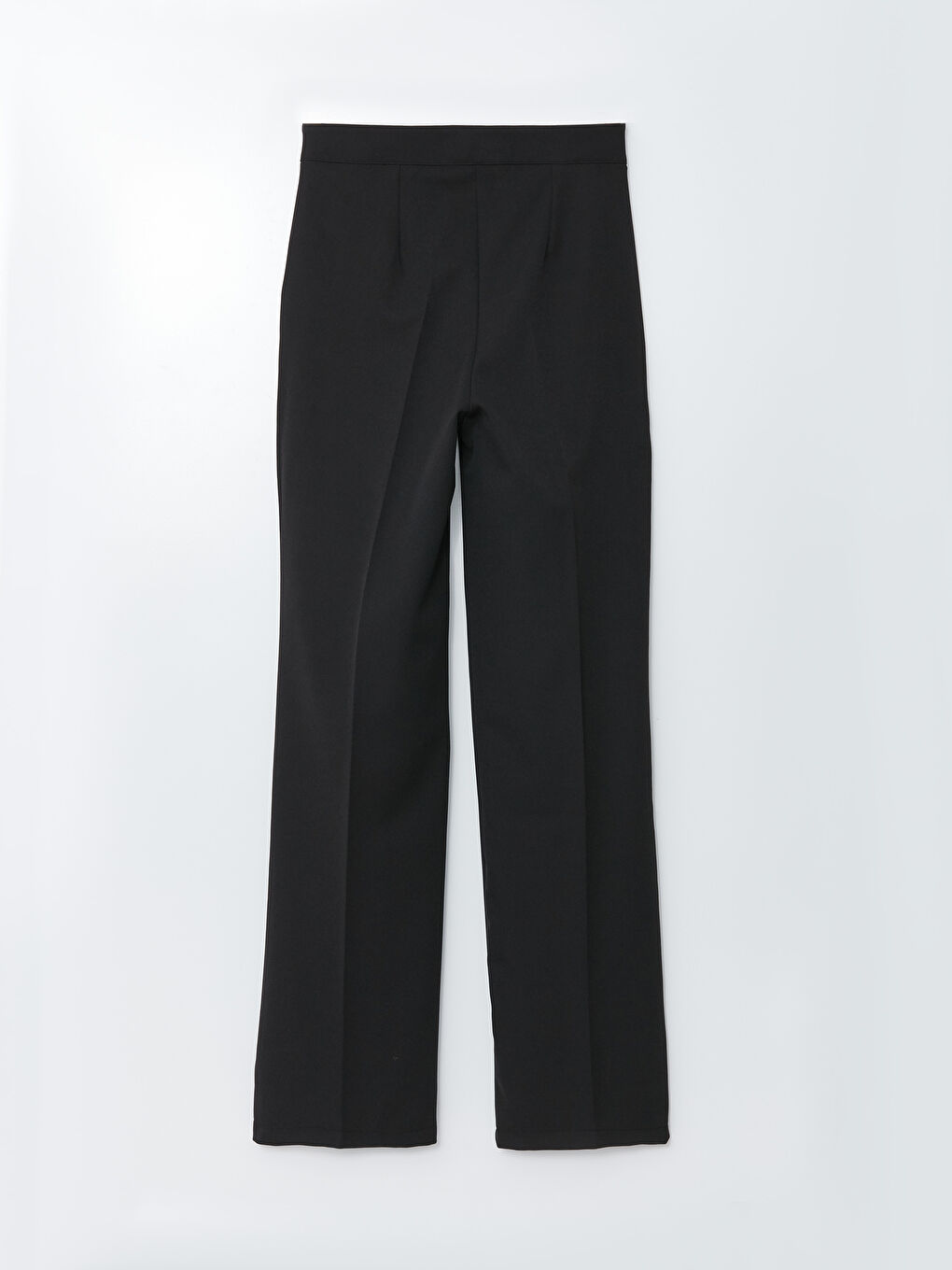 Siyah Kadın Wideleg Düz Pantolon-1