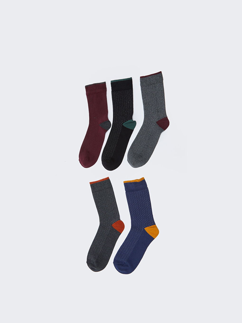Patterned Men's Ankle Socks 5 Pack-1