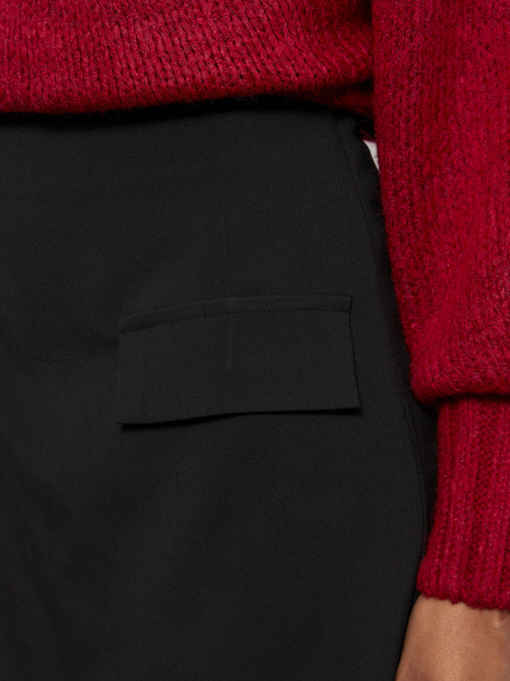 Siyah Kadın Yüksek Bel Standart Fit Düz Şort Etek-3