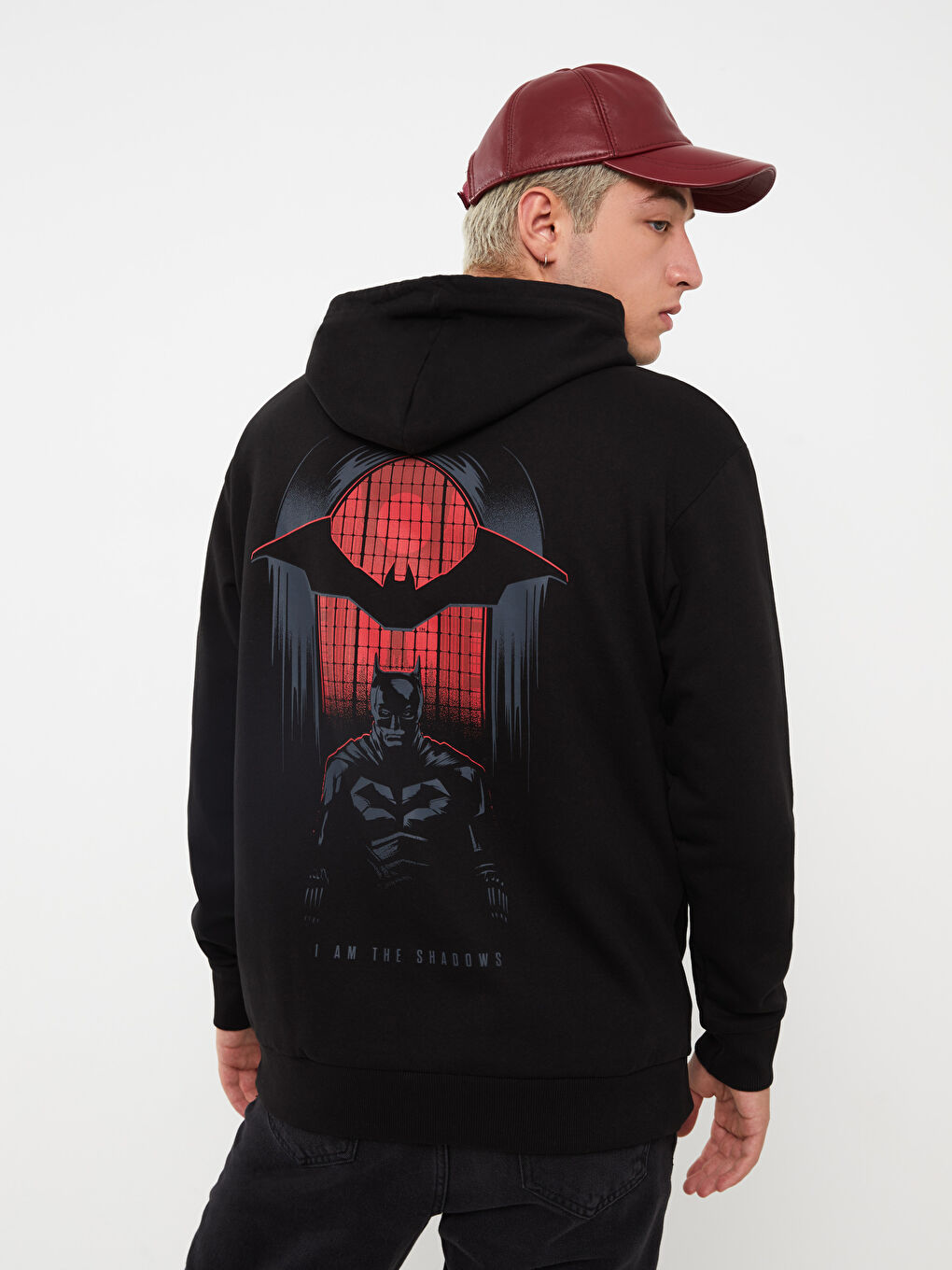 XSIDE Long Sleeve Batman Printed Men's Thick Hoodie -W2H176Z8-CVL