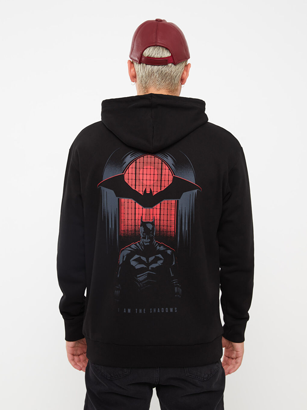 XSIDE Long Sleeve Batman Printed Men's Thick Hoodie -W2H176Z8-CVL