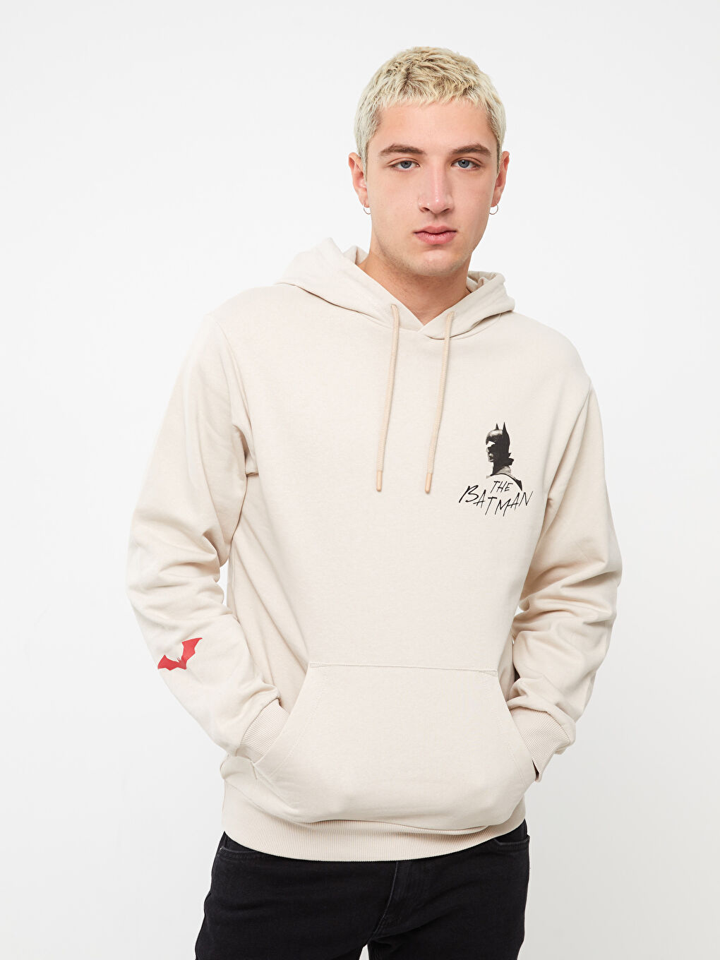 XSIDE Long Sleeve Batman Printed Men's Thick Hoodie -W2H177Z8-S4M