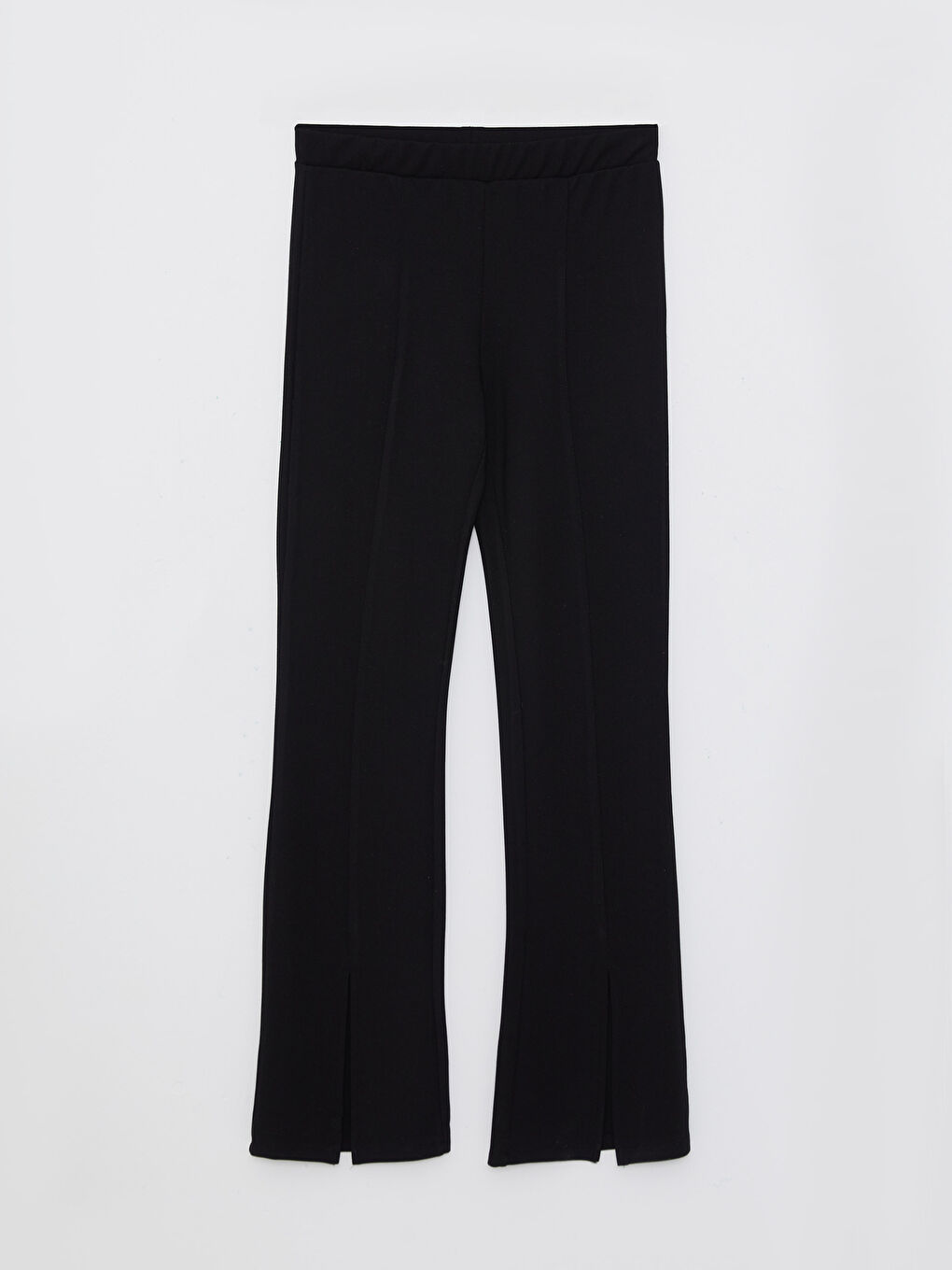 Siyah Kadın Dar Fit Düz Pantolon-6