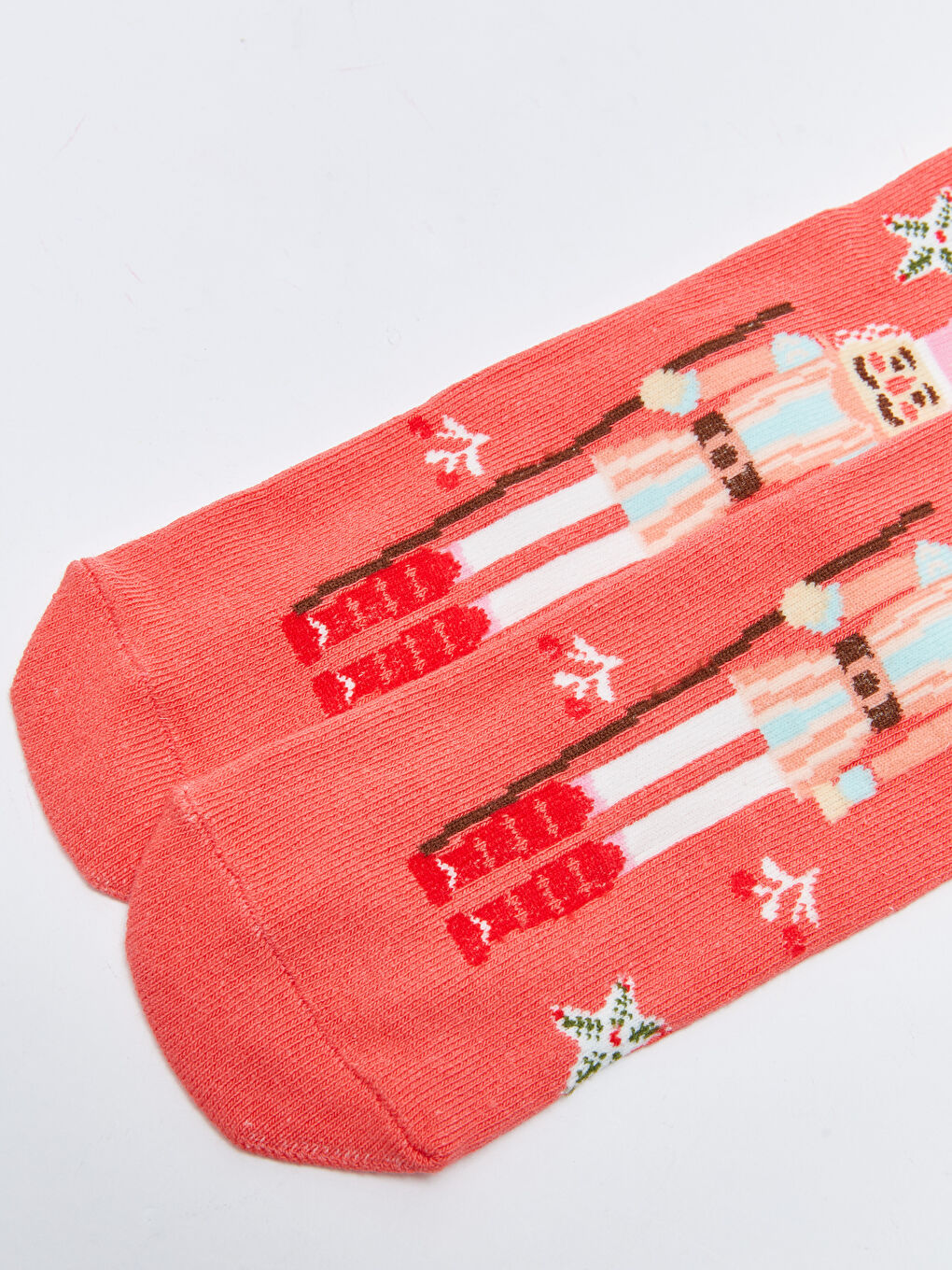Mercan Yılbaşı Temalı Kız Çocuk Soket Çorap-2