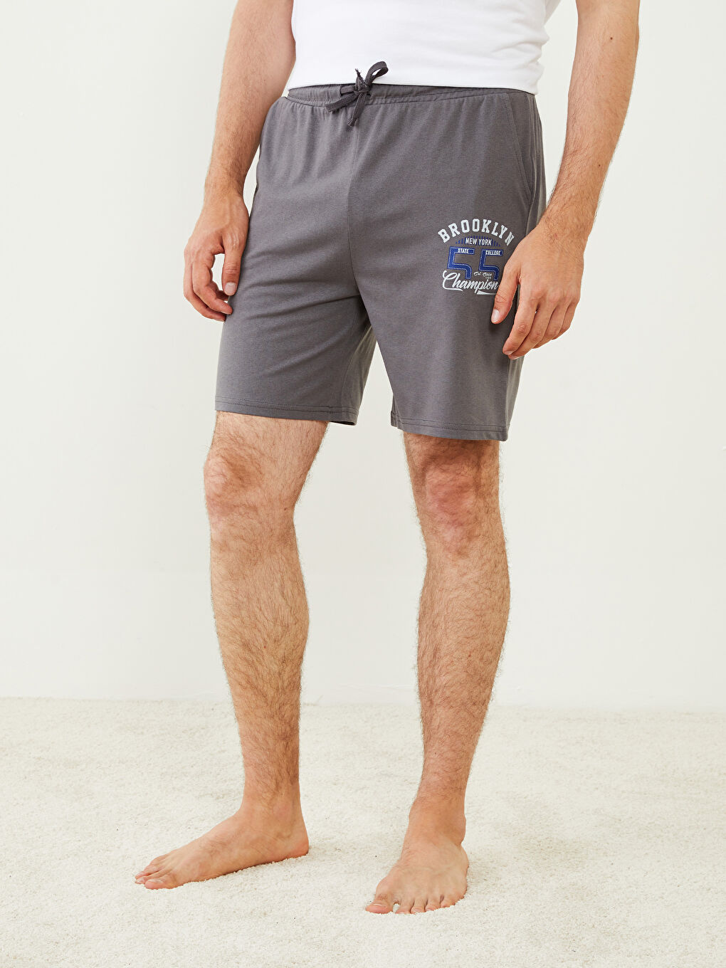 شورت بيجامة رجالي بقصة عادية-3