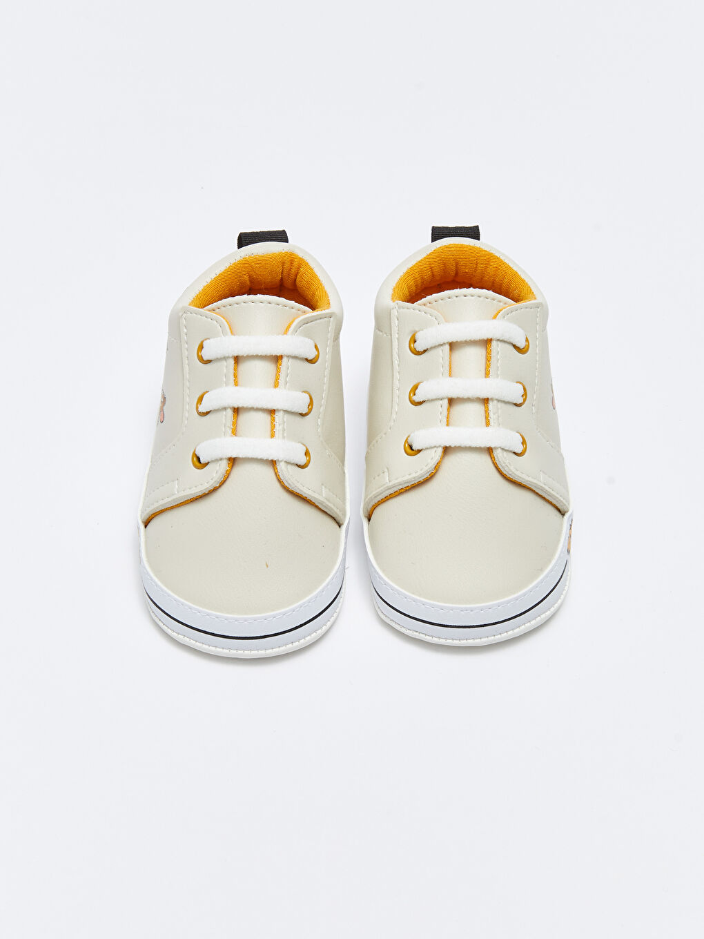 Bej Tom ve Jerry Lisanslı Bağcıklı Erkek Bebek Yürüme Öncesi Ayakkabı-2