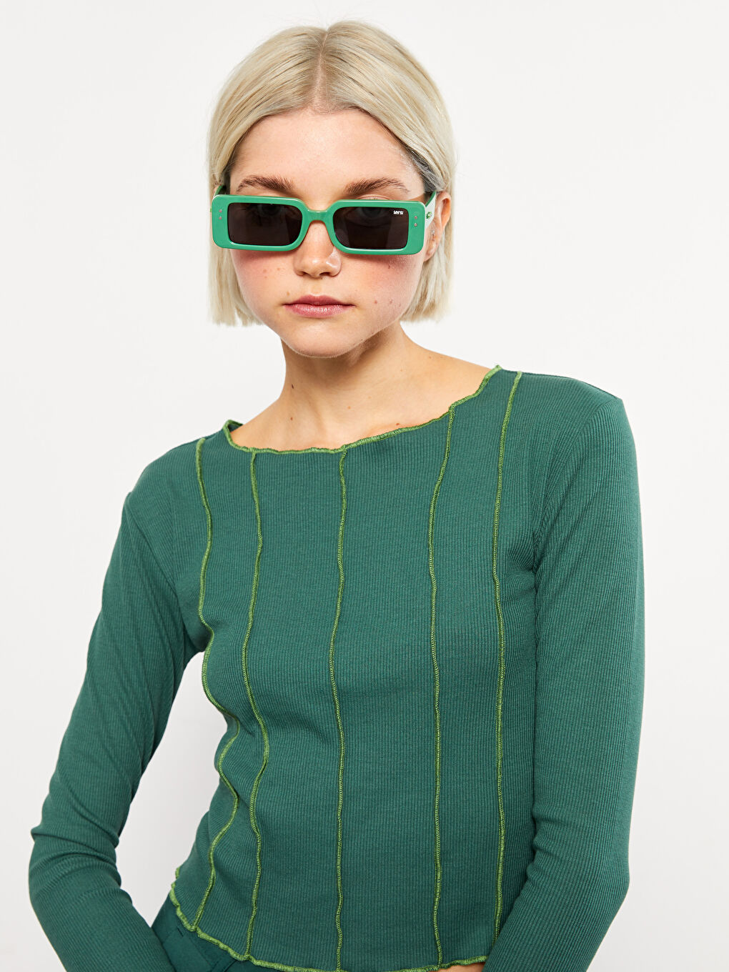 Crew Neck Regular Long Sleeve Women's T-shirt -W2H300Z8-HHT