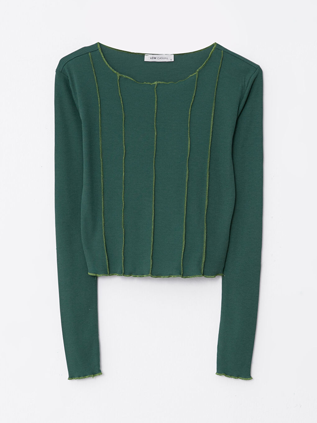 Crew Neck Regular Long Sleeve Women's T-shirt -W2H300Z8-HHT
