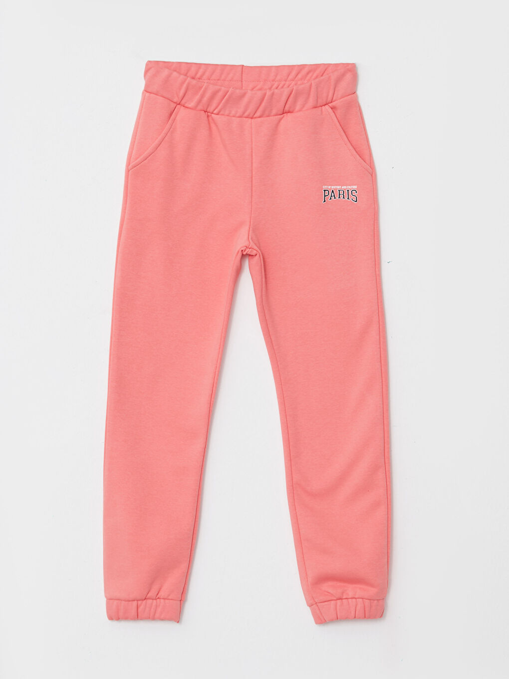 Mercan Kapüşonlu Baskılı Uzun Kollu Kız Çocuk Sweatshirt ve Eşofman Altı-2