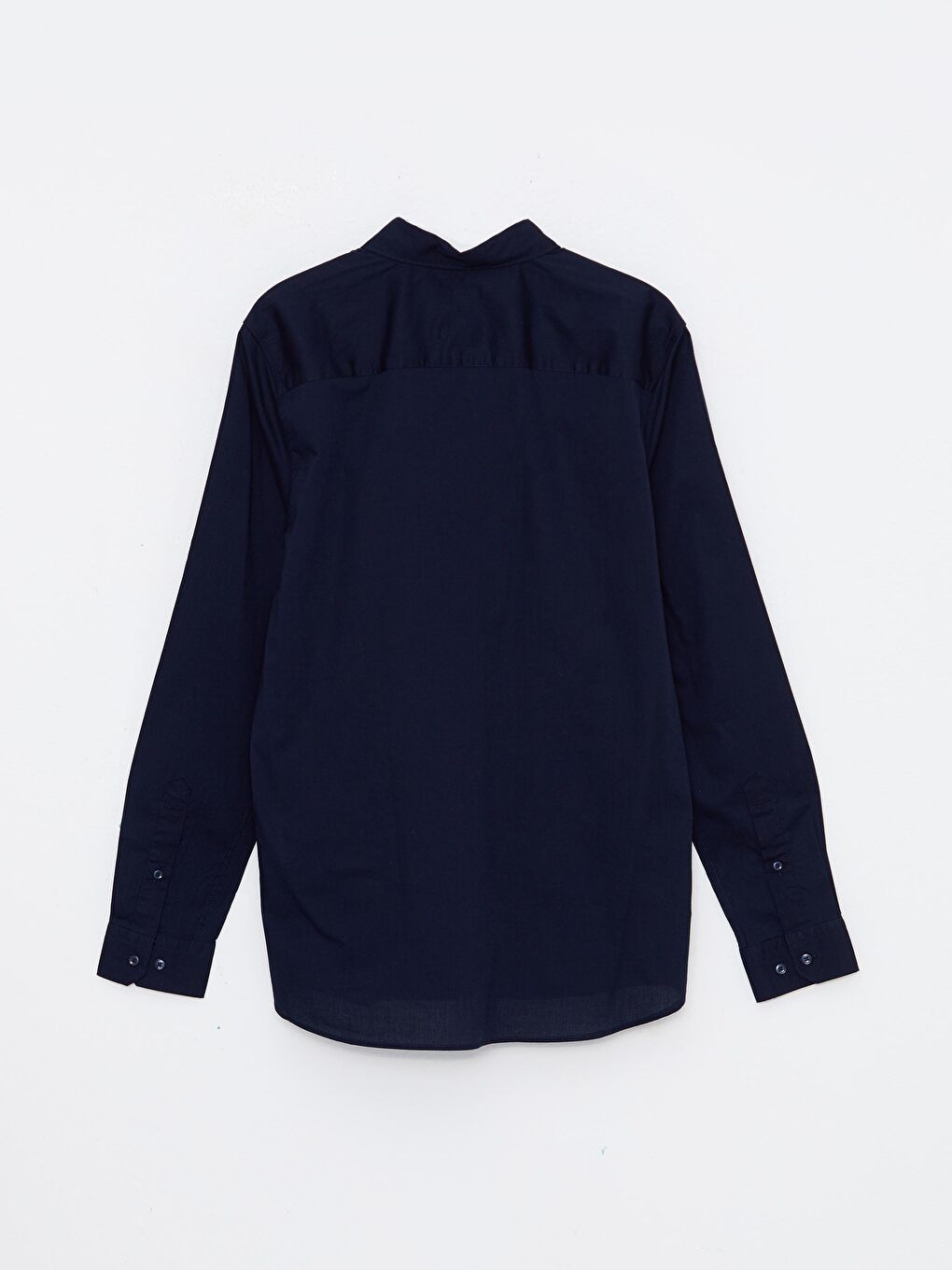 Lacivert Slim Fit Uzun Kollu Erkek Gömlek-6