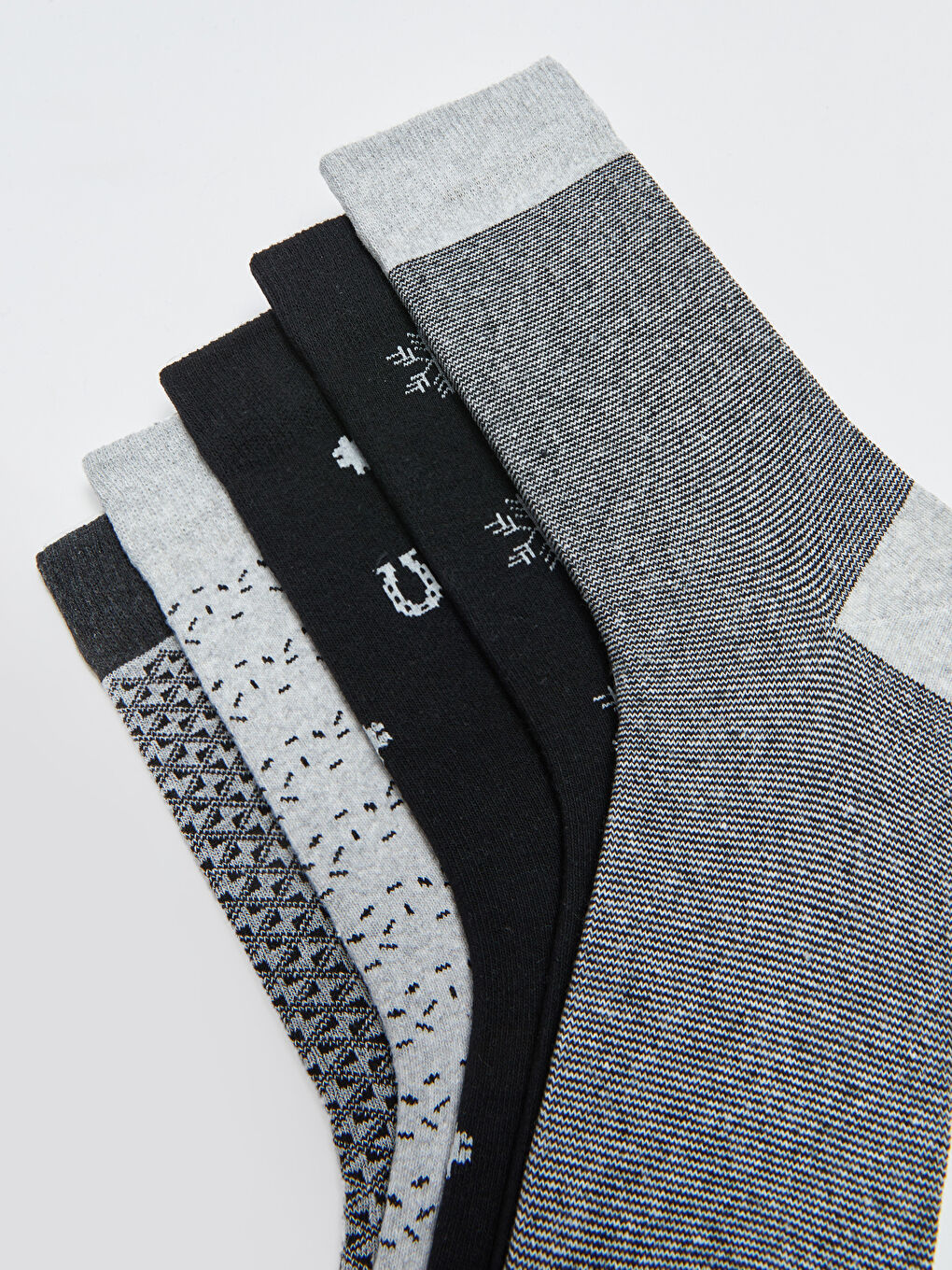 Karışık Desenli Erkek Soket Çorap 5'li-2