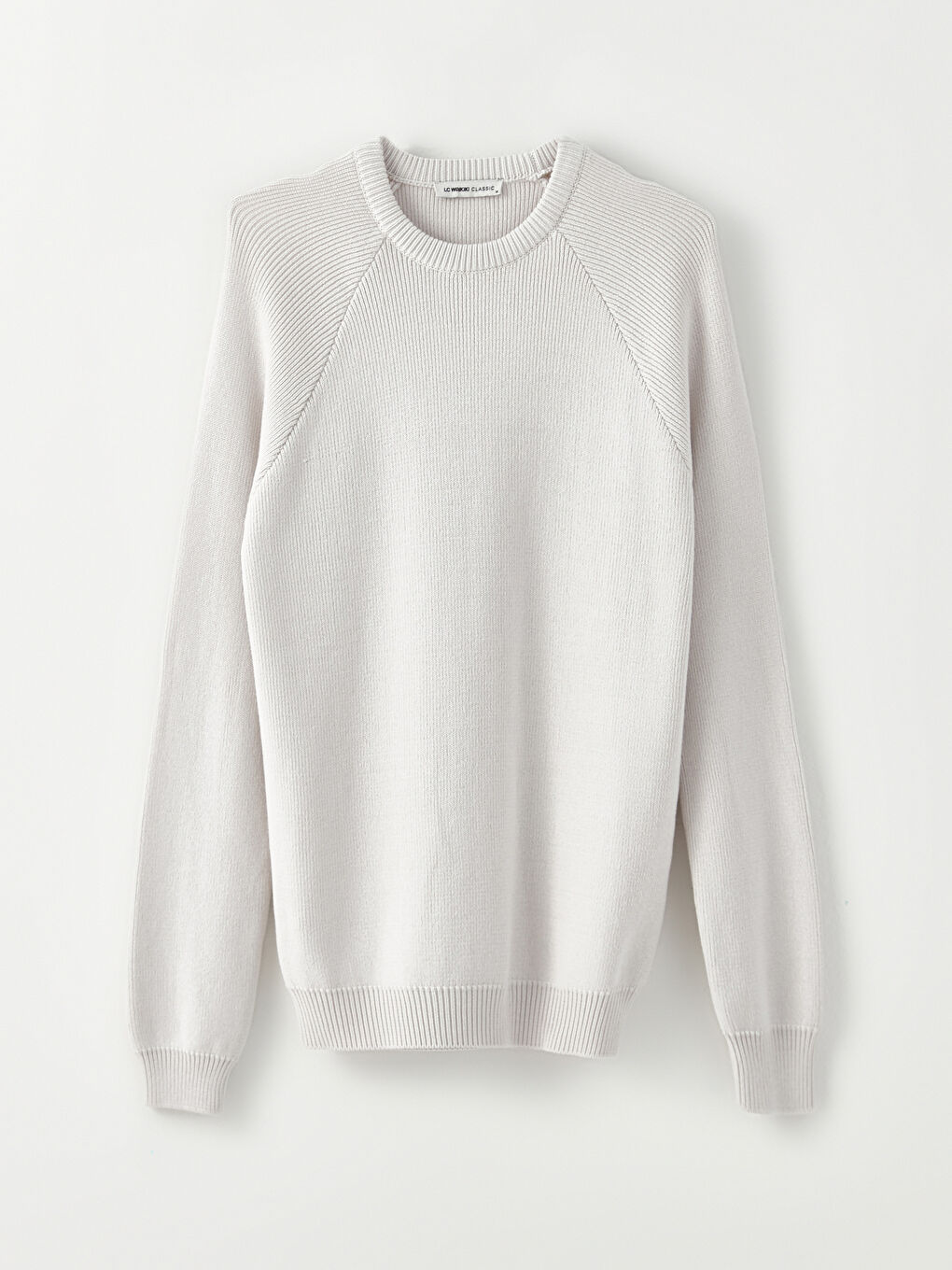 Crew Neck Long Sleeve Men's Tricot Sweater-5
