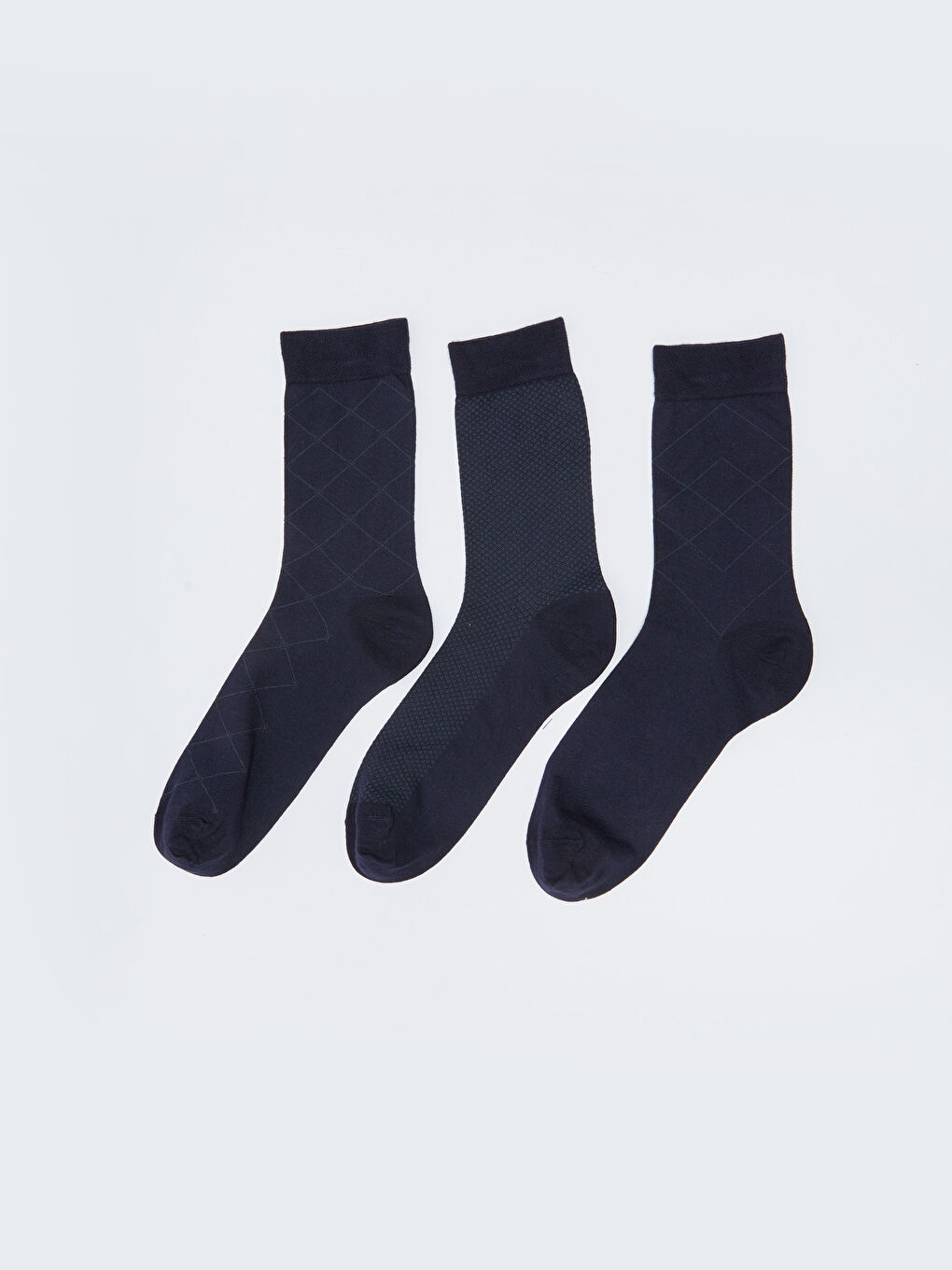 Karışık Desenli Erkek Bambu Soket Çorap 3'lü-1