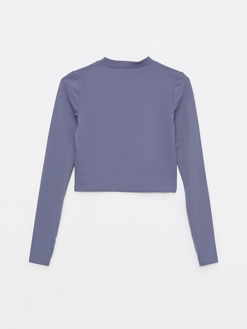 Mavi Dik Yaka Kadın Spor Hırka-6