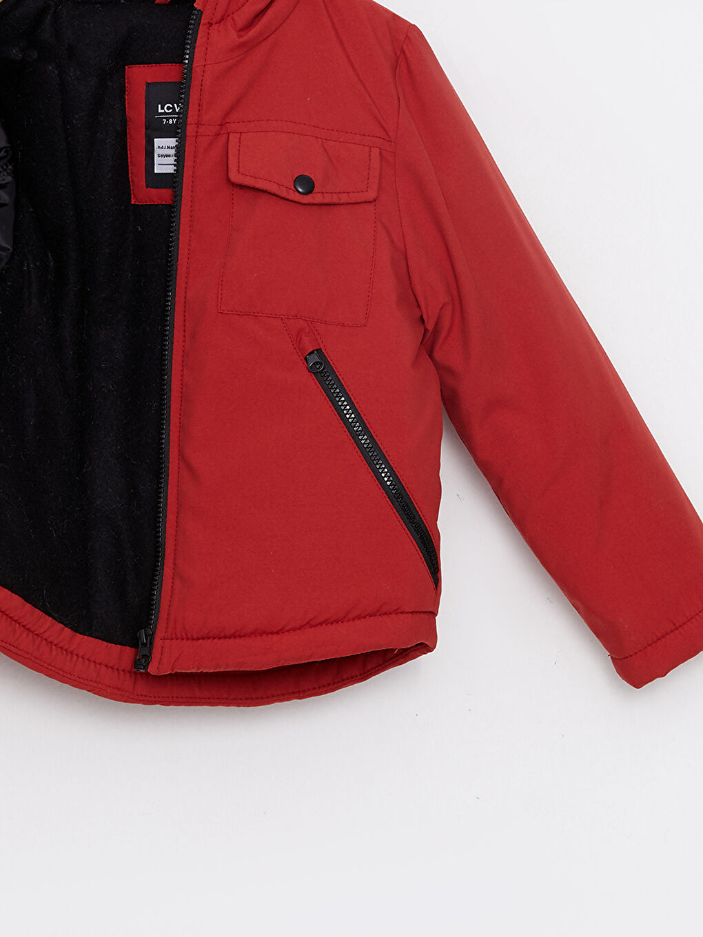 Hooded Basic Boy Coat-2