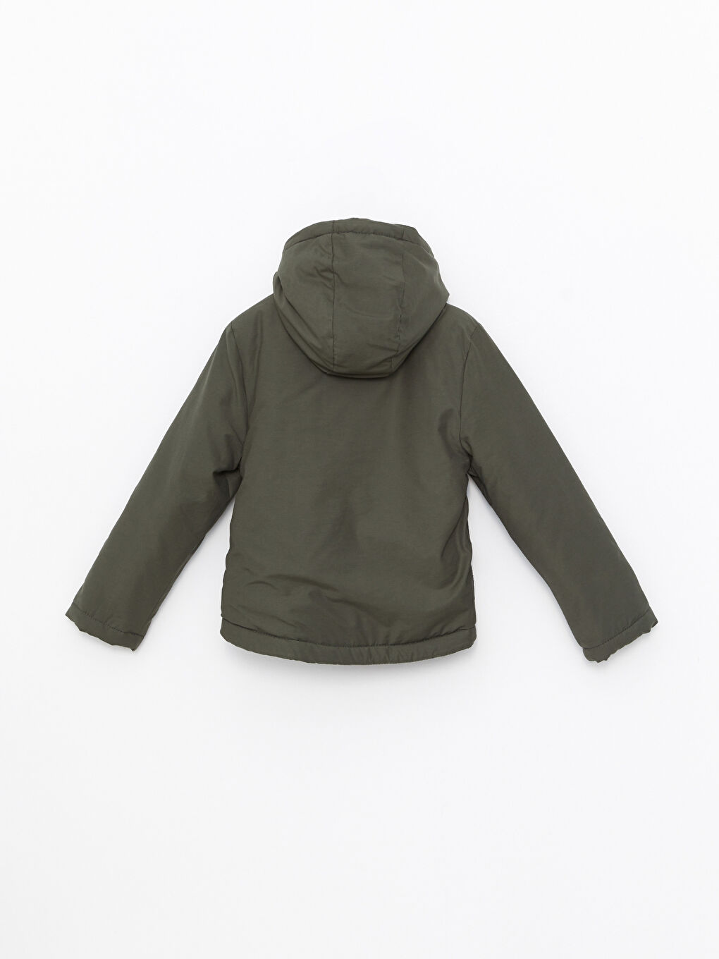 Haki Kapüşonlu Basic Erkek Çocuk Mont-2