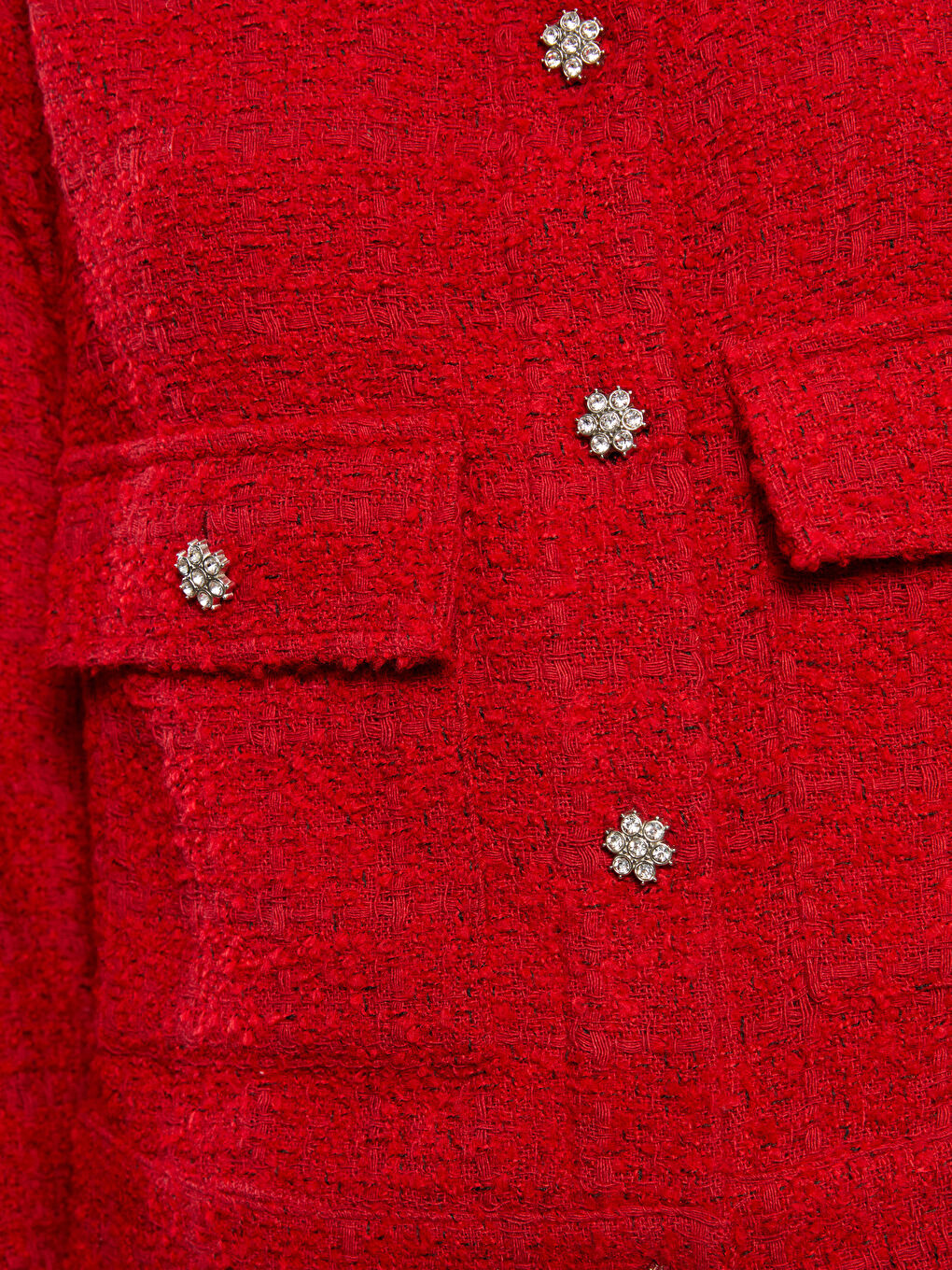 LCWAIKIKI Classic Buttoned Regular Long Sleeve Women's Tweed Shirt Jacket -W2H534Z8-ST7