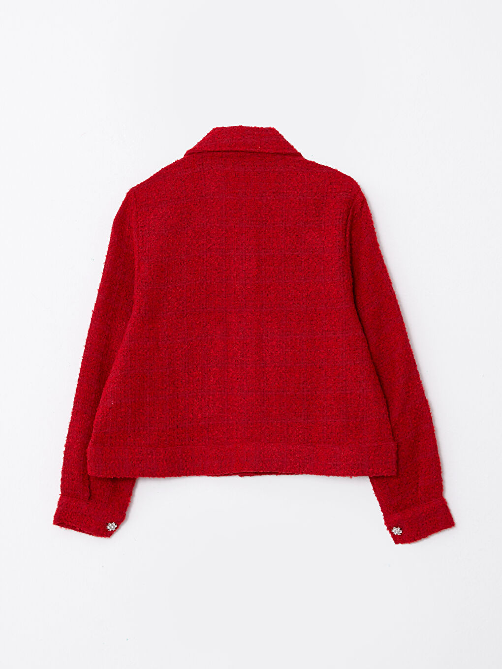 LCWAIKIKI Classic Buttoned Regular Long Sleeve Women's Tweed Shirt Jacket -W2H534Z8-ST7