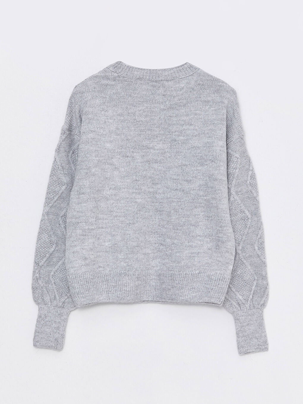 Crew Neck Patterned Long Sleeve Women's Knitwear Sweater-6