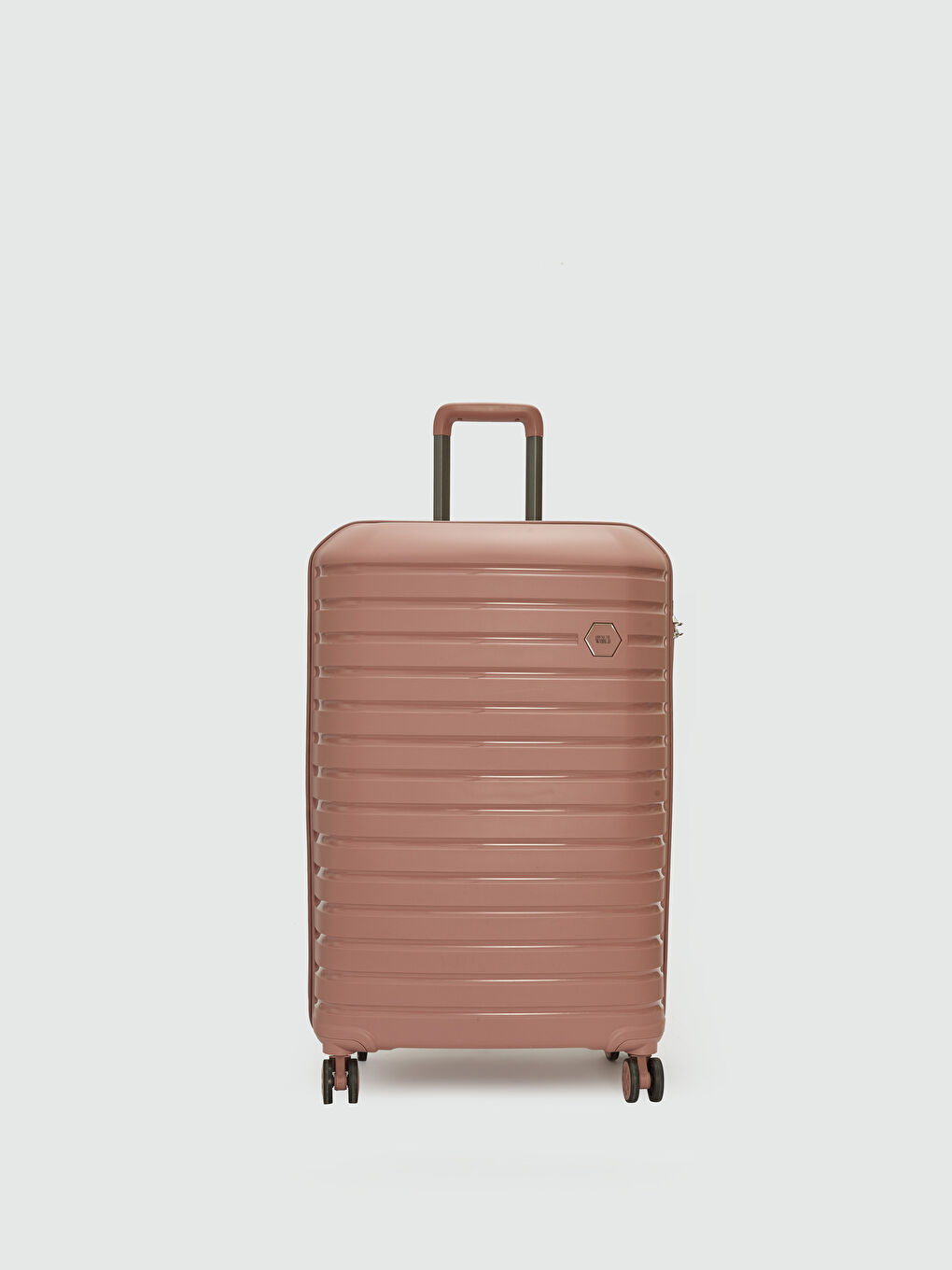 Pembe Kilit Detaylı Çekme Mekanizmalı Küçük Boy Valiz